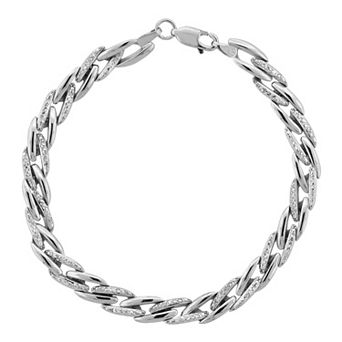 10k White Gold Diamond Bracelet