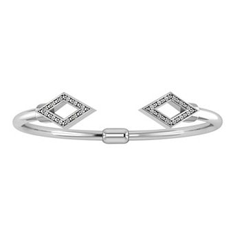 Sterling Silver Diamond Accent Bangle Bracelet
