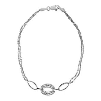 Sterling Silver Diamond Accent Bracelet