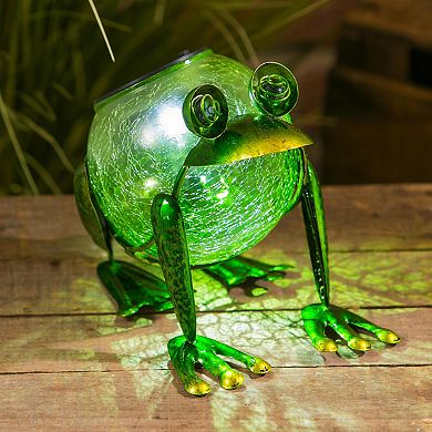 Evergreen Enterprises Solar Frog Statuary with Solar Light