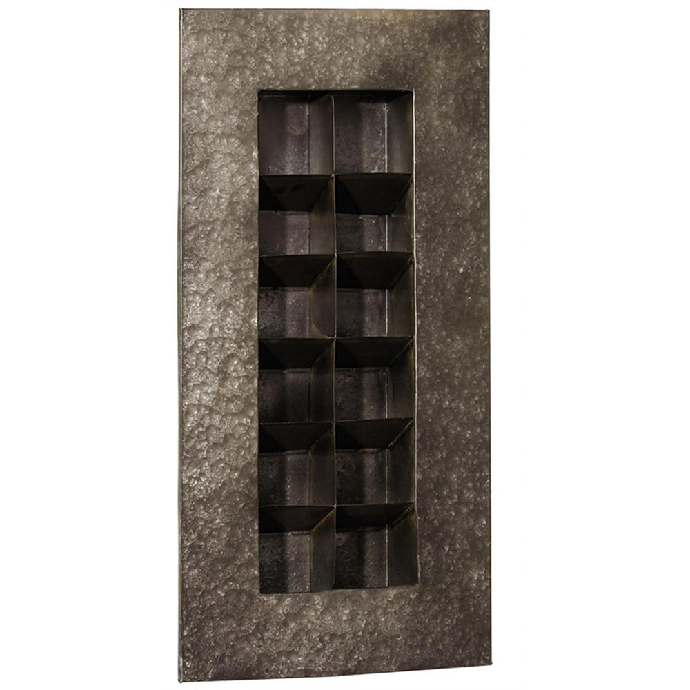 Evergreen Enterprises Black Zinc 12-Pocket Indoor / Outdoor Wall Planter