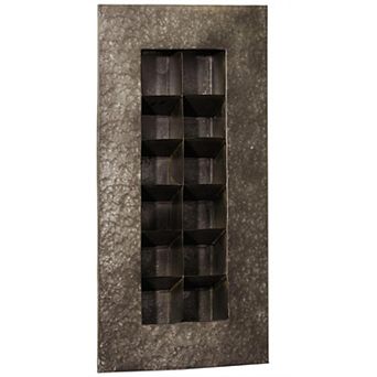 Evergreen Enterprises Black Zinc 12-Pocket Indoor / Outdoor Wall Planter