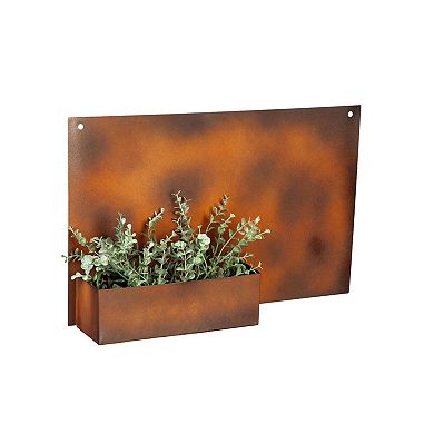 Evergreen Enterprises Rust Finish Indoor / Outdoor Wall Planter