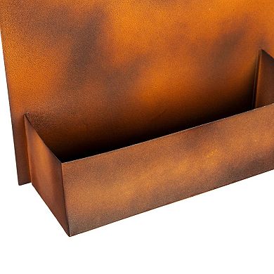 Evergreen Enterprises Rust Finish Indoor / Outdoor Wall Planter