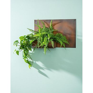 Evergreen Enterprises Rust Finish Indoor / Outdoor Wall Planter