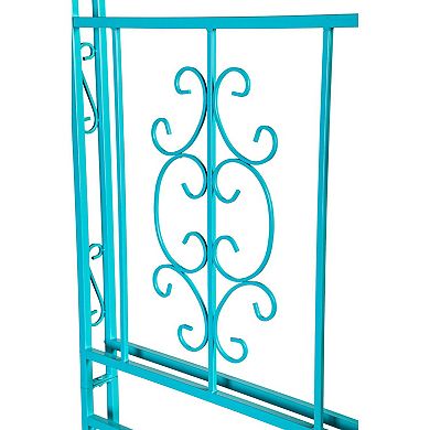 Evergreen Enterprises Montebello Coastal Blue Iron Garden Arbor