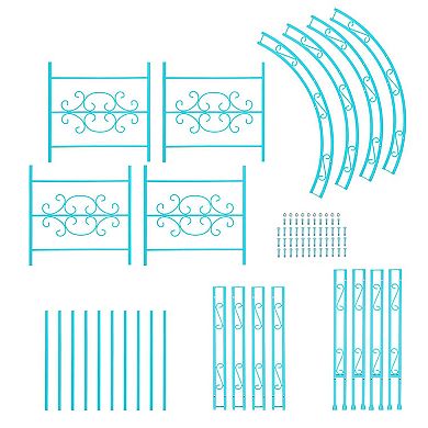 Evergreen Enterprises Montebello Coastal Blue Iron Garden Arbor
