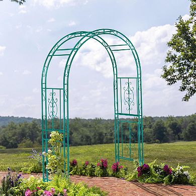 Evergreen Enterprises Montebello Coastal Blue Iron Garden Arbor