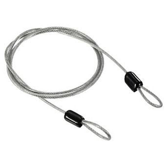 2.5mmx1m Coated Security Steel Cable Luggage Lock Wire Rope Double Loop