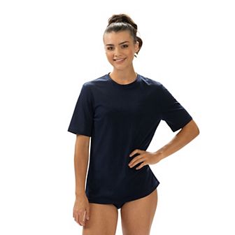 Dolfin Crewneck Short Sleeve Swim Rash Guard Shirt