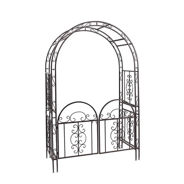 Evergreen Enterprises Montebello Iron Garden Arbor with Gate