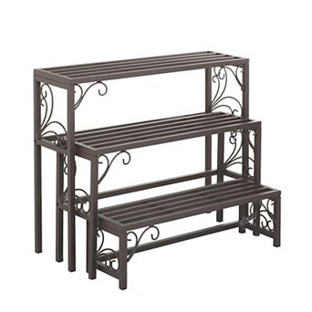 Evergreen Enterprises 3 pc Nesting Metal Plant Stand Set