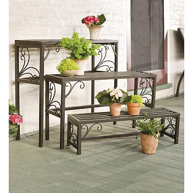 Evergreen Enterprises 3-Piece Nesting Metal Plant Stand Set