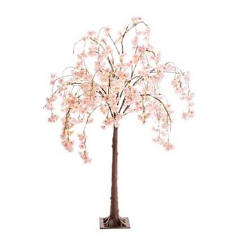 Evergreen Enterprises 4-ft. Artificial Weeping Cherry Tree with 66 LED Lights