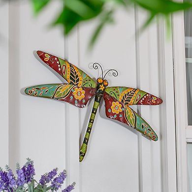 Evergreen Enterprises Boho Dragonfly With Antenna Indoor / Outdoor Wall Decor