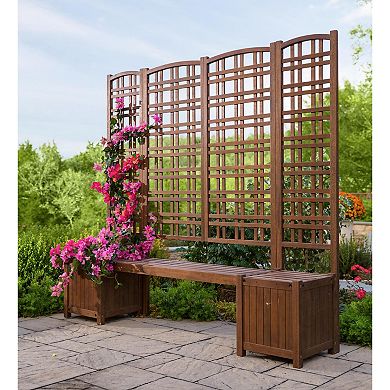 Evergreen Enterprises Large Outdoor Eucalyptus Wood Privacy Trellis