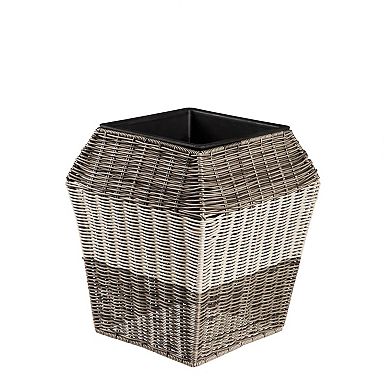 Evergreen Enterprises 3-Piece Tall Resin Wicker Planter Set