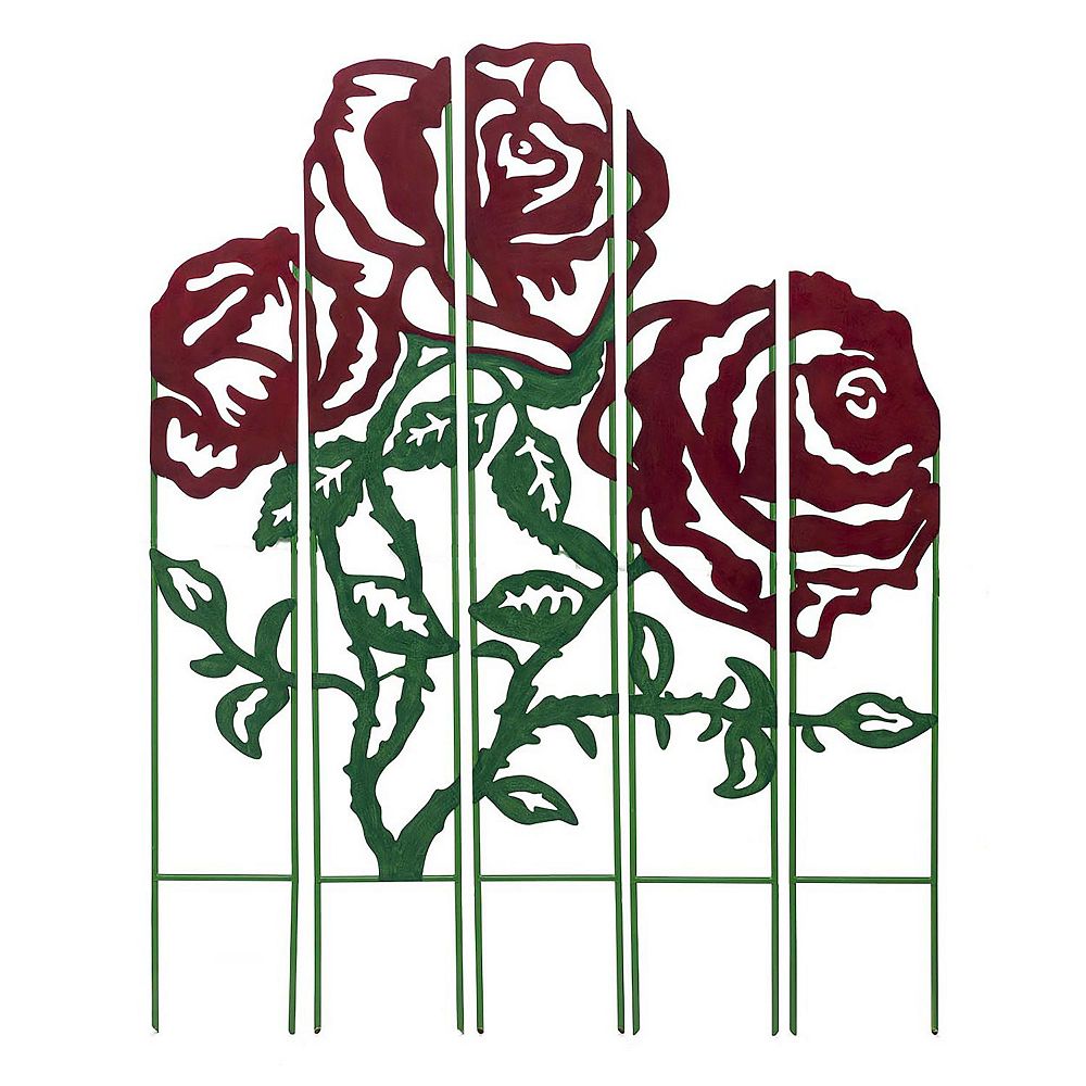 Evergreen Enterprises Metal 5 Panel Rose Garden Stake
