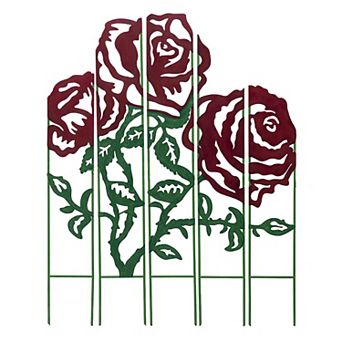 Evergreen Enterprises Metal 5 Panel Rose Garden Stake