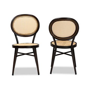 Baxton Studio Thalia 2 pc Outdoor Dining Chair Set
