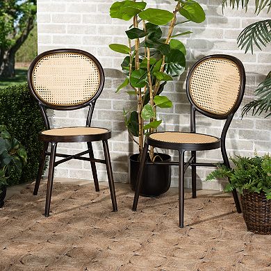 Baxton Studio Thalia 2-pc. Outdoor Dining Chair Set