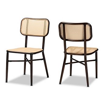 Baxton Studio Katina 2 pc Outdoor Dining Chair Set