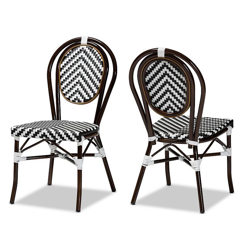 UPC 193271262502 product image for Baxton Studio Alaire 2-pc. Outdoor Dining Chair Set, Black | upcitemdb.com