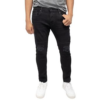 Rawx Men's Slim Fit Moto Detail Stretch Jeans