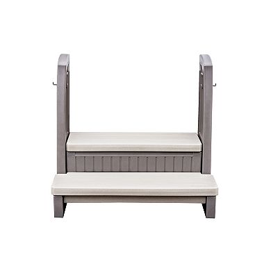 Step2 Pool or Patio Hot Tub Storage Steps with Handrails