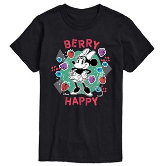 Disney's Minnie Mouse Men's Berry Happy Graphic Tee