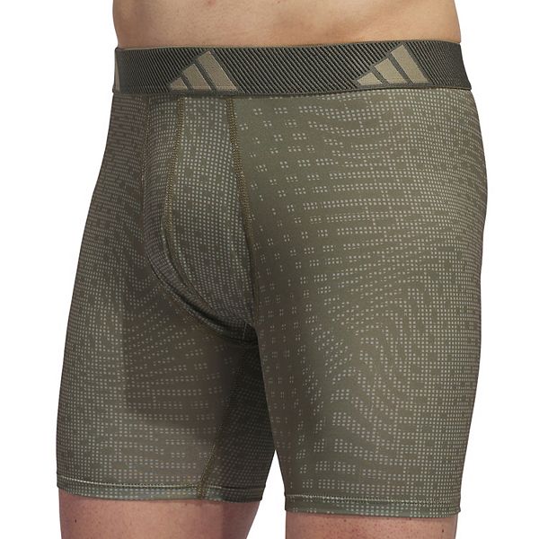 Men's adidas Microfiber Boxer Briefs - Accelerate Silver (S)
