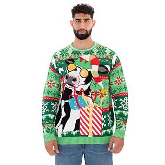 Big & Tall Celebrate Together™ Cow Santa Claus Ugly Christmas Sweater