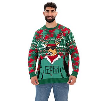 Big & Tall Celebrate Together™ Woodsy Reindeer Ugly Christmas Sweater