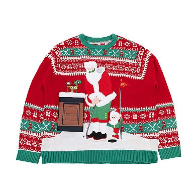 Big & Tall Celebrate Together™ Golfing Santa Ugly Christmas Sweater