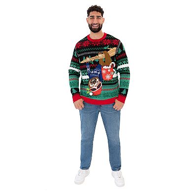 Men's Celebrate Together Long Sleeve Merry Sloth Crewneck Sweater