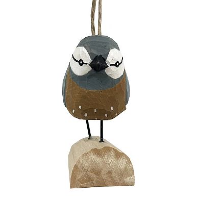St. Nicholas Square Painted Bird Christmas Ornament