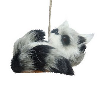 St. Nicholas Square® Faux Fur Racoon Christmas Ornament