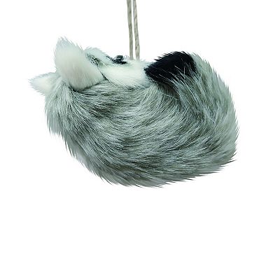 St. Nicholas Square Faux Fur Racoon Christmas Ornament