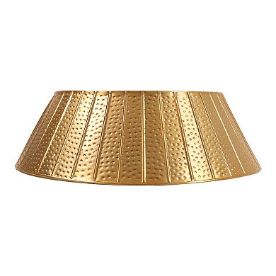 St. Nicholas Square Gold Hammered Metal Tree Collar