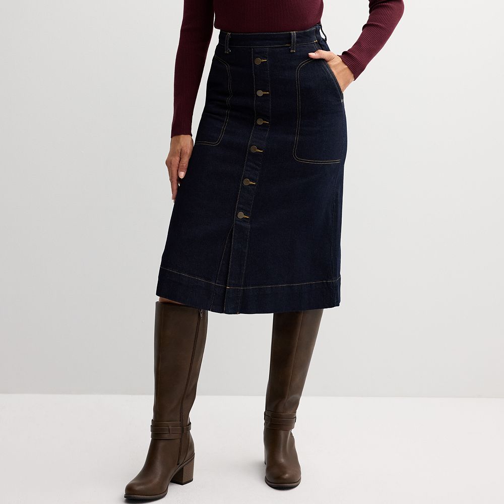Farmers Market Denim Button Dress main image 1