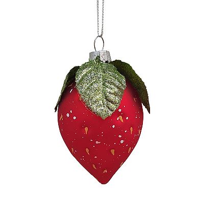 St. Nicholas Square® Glass Strawberry Christmas Ornament