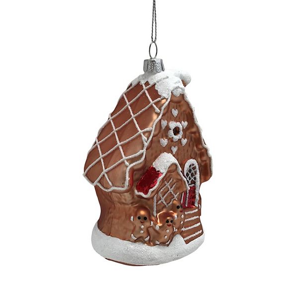 St. Nicholas Square® Glass Gingerbread House Christmas Ornament - Multi