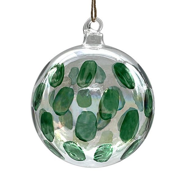 St. Nicholas Square® Confetti Art Glass Christmas Ornament - Green