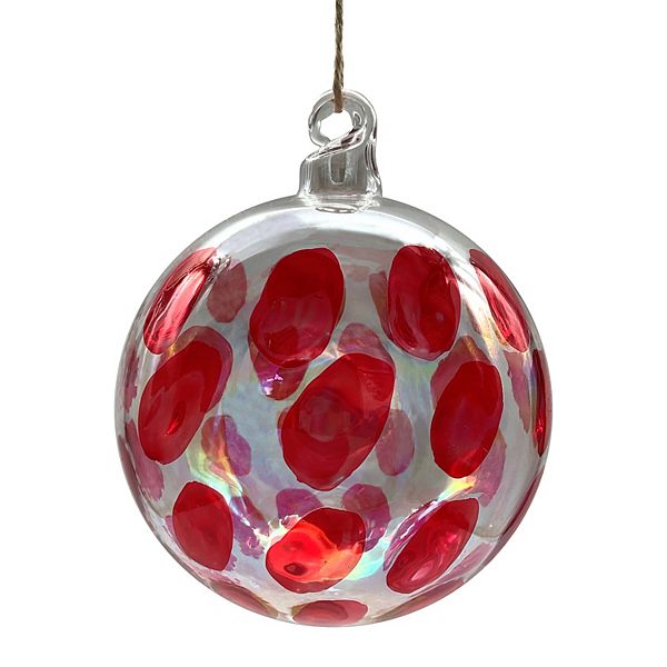 St. Nicholas Square® Confetti Art Glass Christmas Ornament - Red