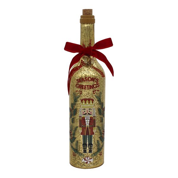 St. Nicholas Square® LED Nutcracker Wine Bottle - Multi