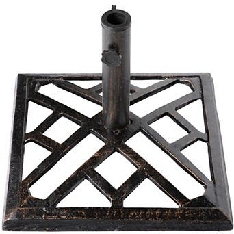 Square- Bronze Cast Iron Umbrella Base Stand