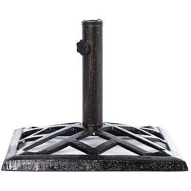 Square- Bronze Cast Iron Umbrella Base Stand