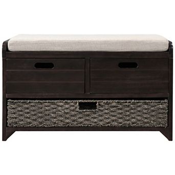 Merax Storage Bench with Removable Basket and 2 Drawers
