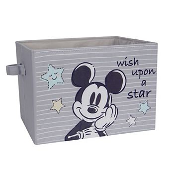 Lambs & Ivy Disney Mickey Mouse Gray Foldable Storage Basket/container/bin