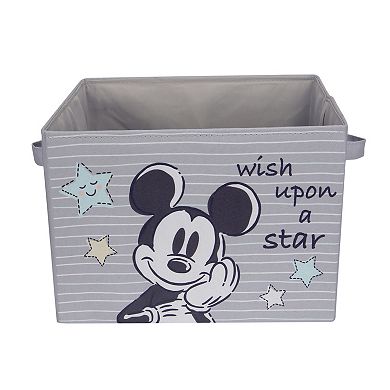 Lambs & Ivy Disney Mickey Mouse Gray Foldable Storage Basket/container/bin